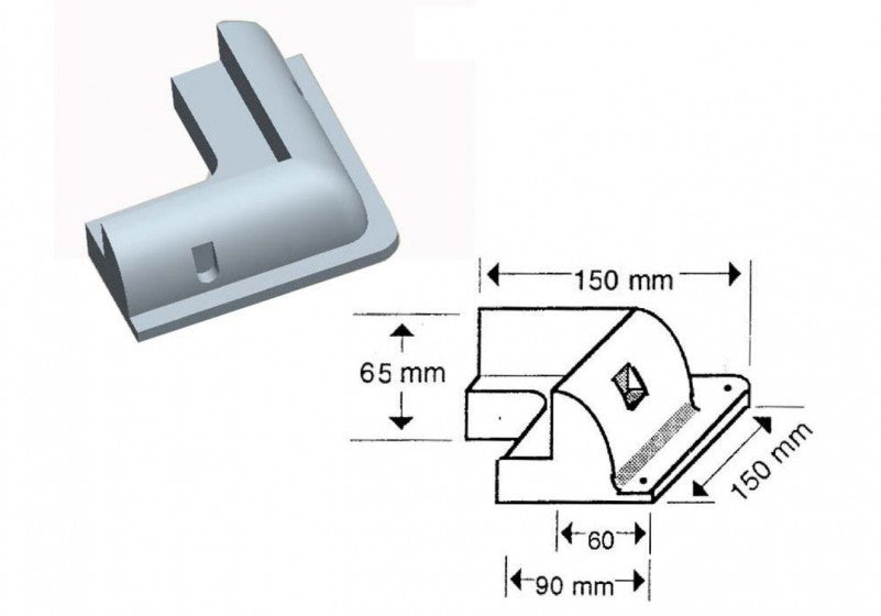 Corner bracket solar panel black