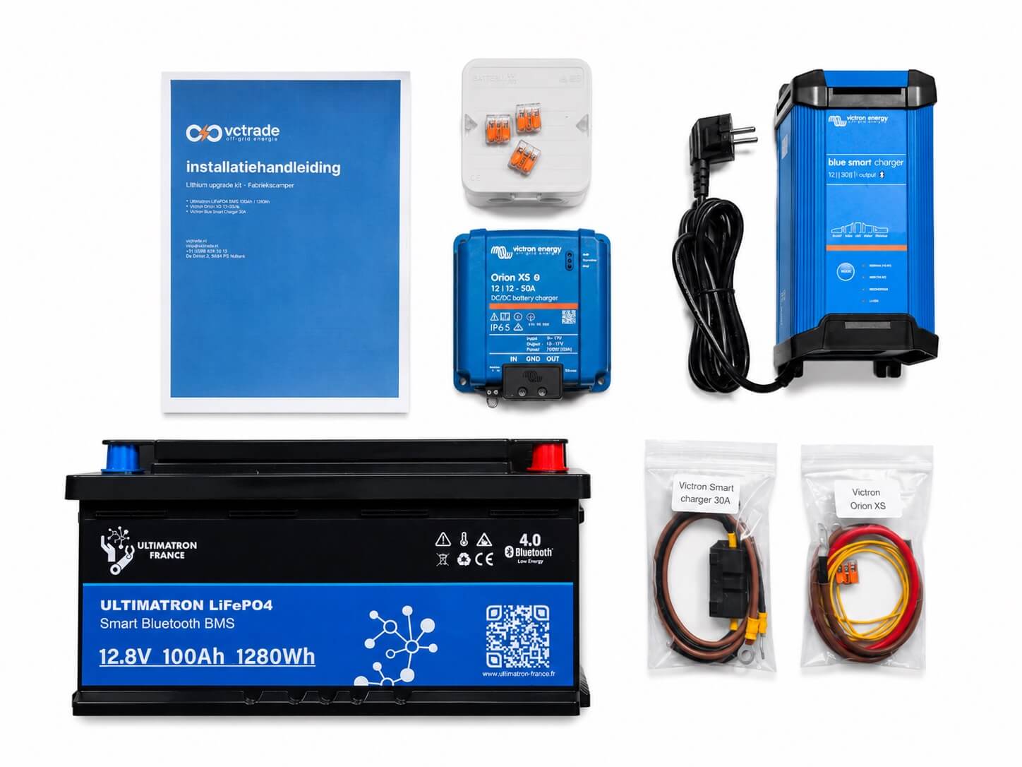 LiFePO4 Lithium upgrade kit voor een fabriekscamper