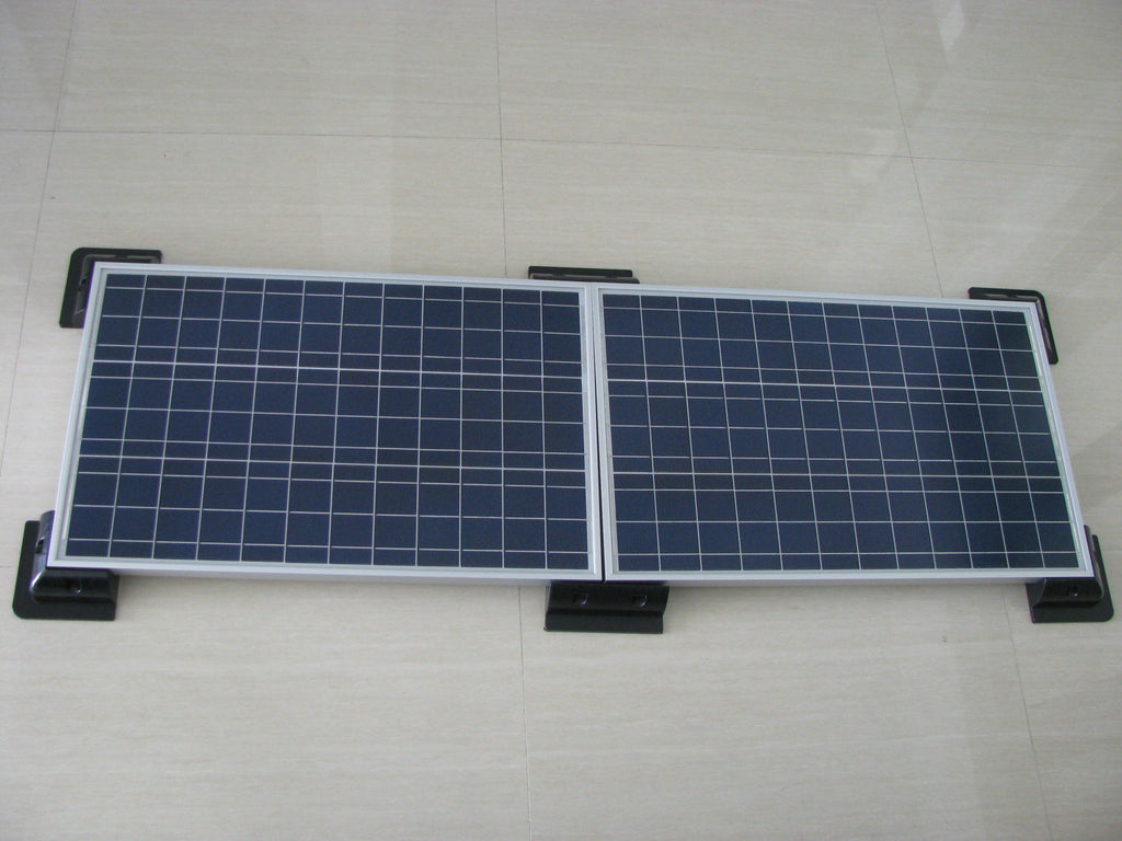 Black solar panel connection support
