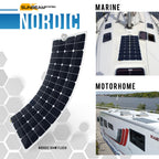 Solar panel 104Wp flexible Nordic Flush - SUNBEAM